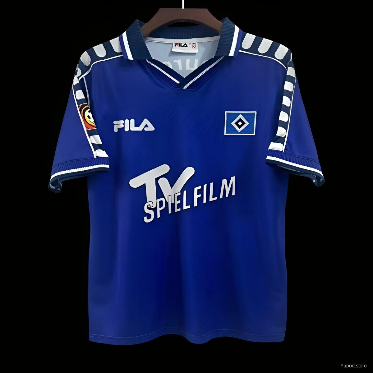 Camiseta de fútbol Hamburger SV 2000/01 VISITANTE MANGA CORTA VERSION FAN